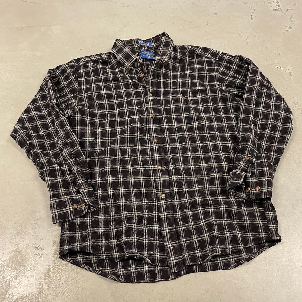 Vintage 90s Pendleton flannel button up t-shirt